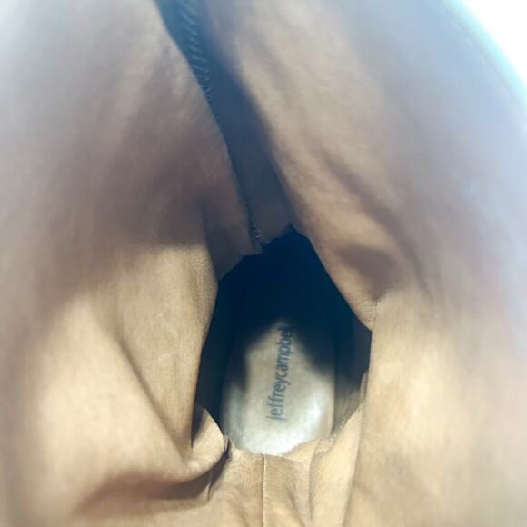 Jeffrey Campbell Guillaume Percival White Slouch Boots Size 10 Patent Point Toe - Picture 7 of 9